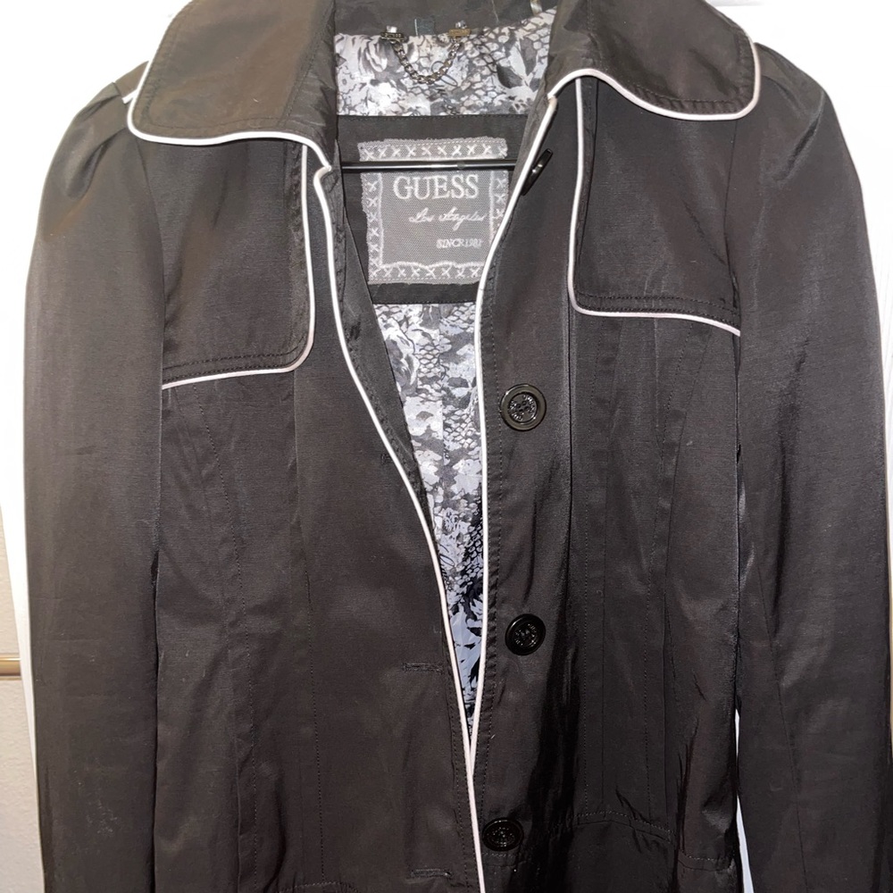 Vintage Guess Trench with interior design